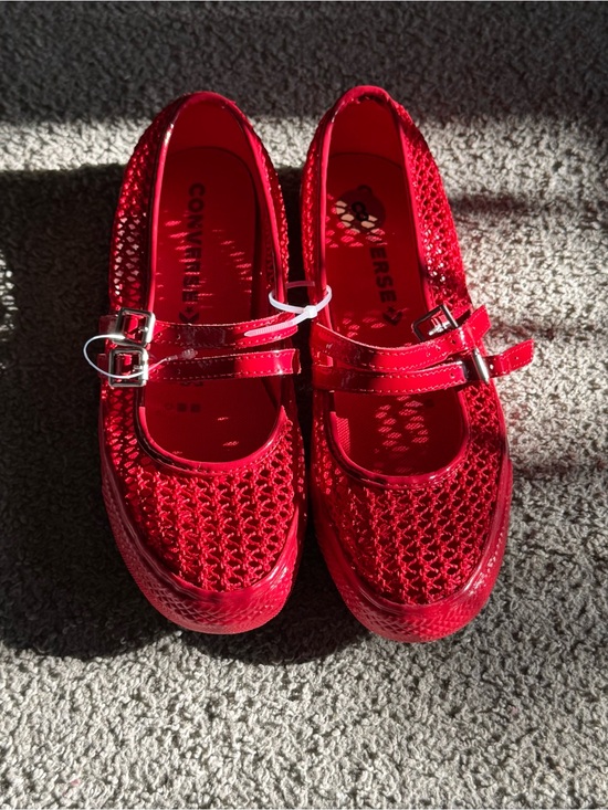 Converse Shoes - Chuck Taylor All Star Dainty Mary Jane Knit Red Sneakers